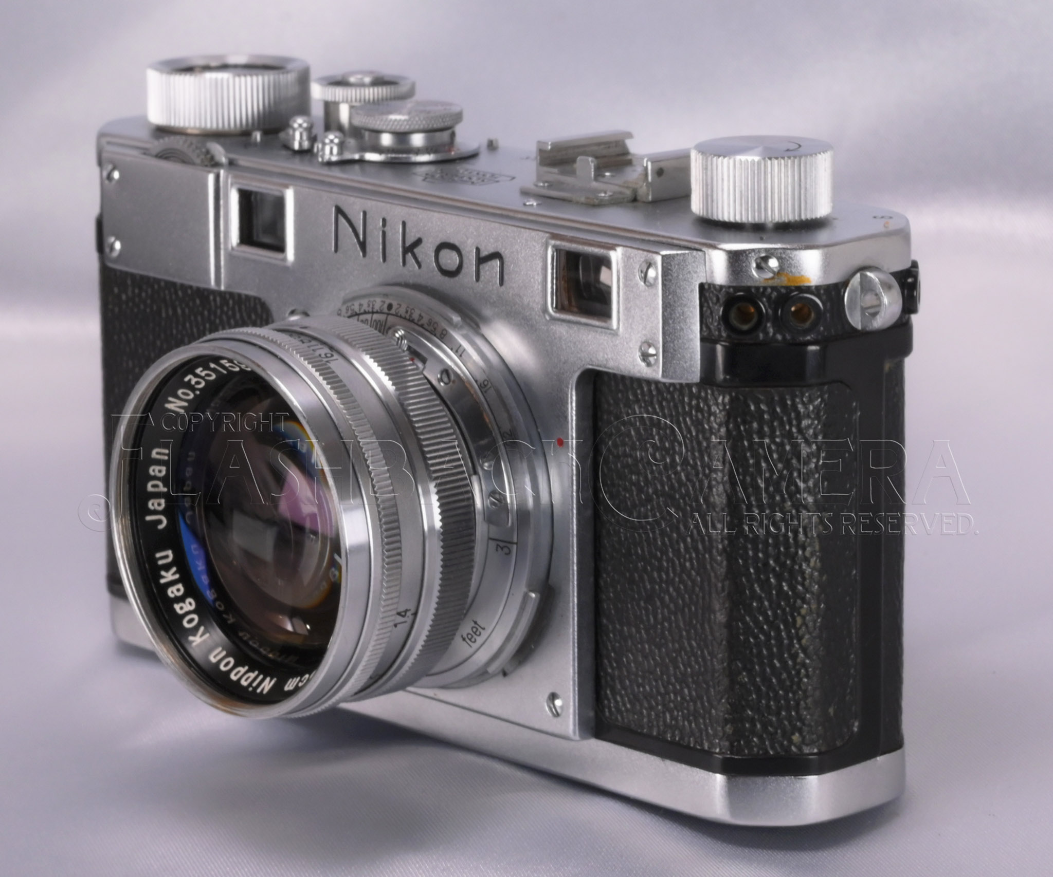 Nikon ニコン S 中期型 6098xxx台 ニッコール 5cm f1.4付 OH済 ケース付 FLASHBACK CAMERA：カメラファン |  中古カメラ・レンズ検索サイト／欲しい中古カメラが見つかる！