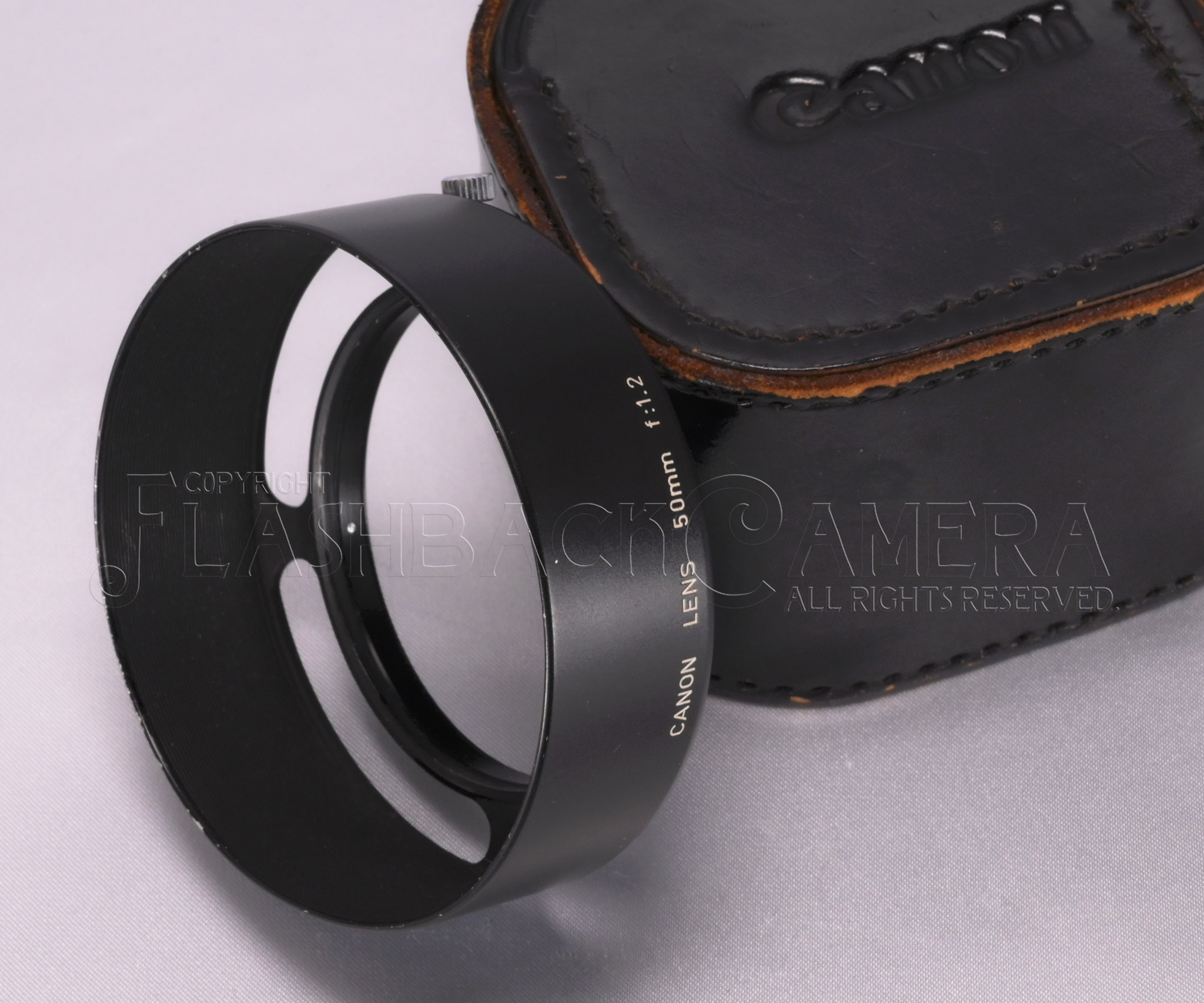 Canon キヤノン 50mm f1.2 ライカL用 レンズフード ケース付 58mmかぶせ FLASHBACK CAMERA：カメラファン |  中古カメラ・レンズ検索サイト／欲しい中古カメラが見つかる！