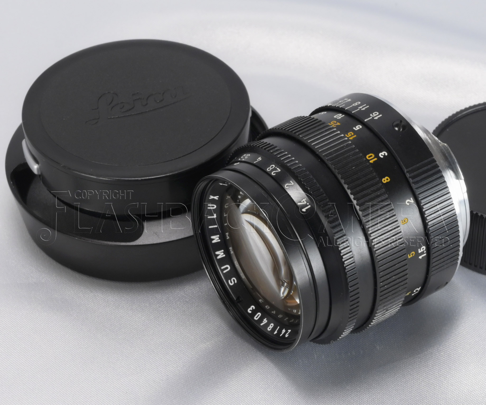 Leica ズミルックス 50mm f1.4 ライカM 第2世代 黒 12586フード付 FLASHBACK CAMERA：カメラファン |  中古カメラ・レンズ検索サイト／欲しい中古カメラが見つかる！