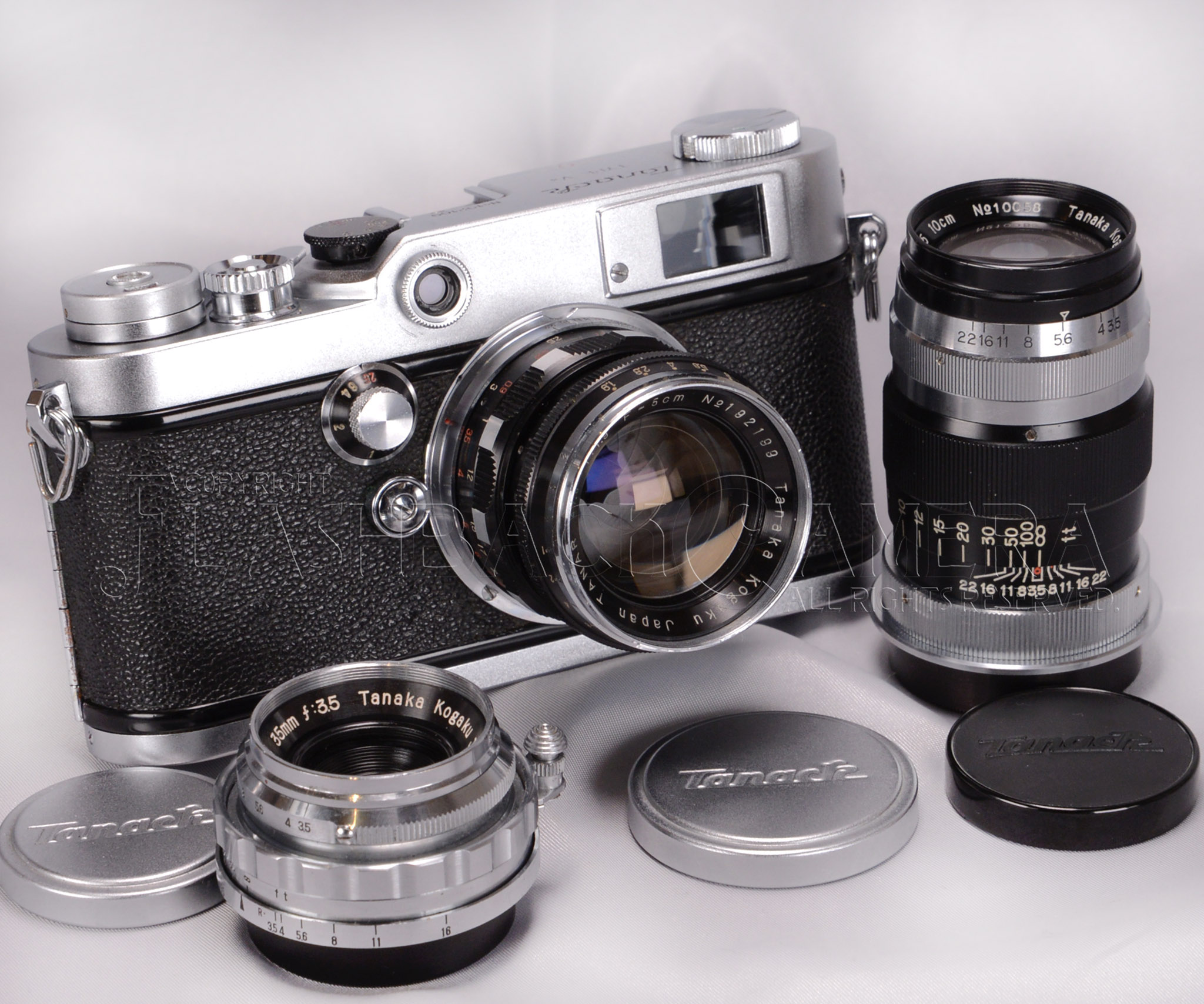 Leica Copies タナック V3 + タナー 50mm f1.9 35/3.5, 100/3.5付 OH済 FLASHBACK  CAMERA：カメラファン | 中古カメラ・レンズ検索サイト／欲しい中古カメラが見つかる！