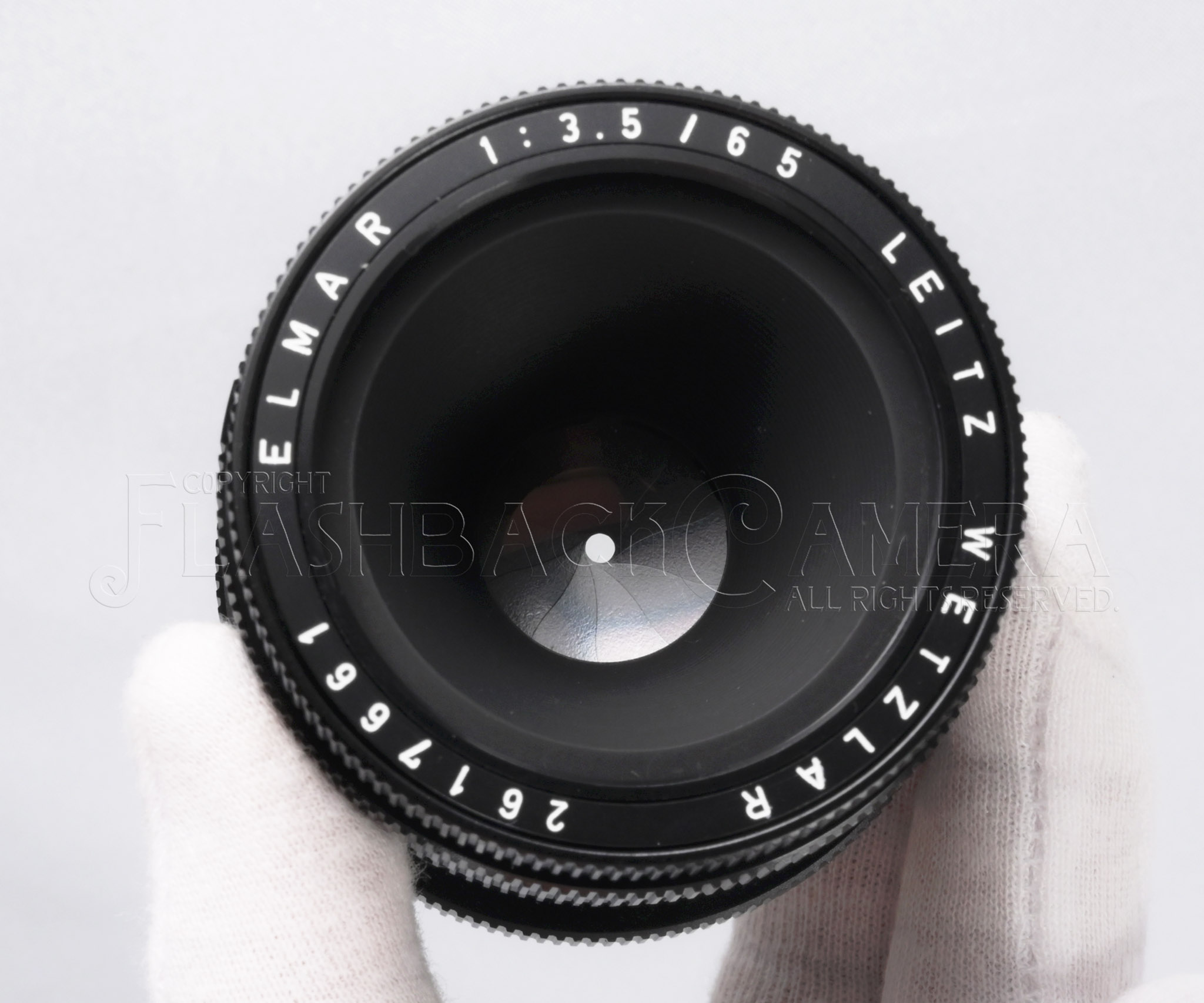 CLA'd * Leitz Elmar 65mm f3.5 + 16464 Black 2nd Visoflex f. Leica