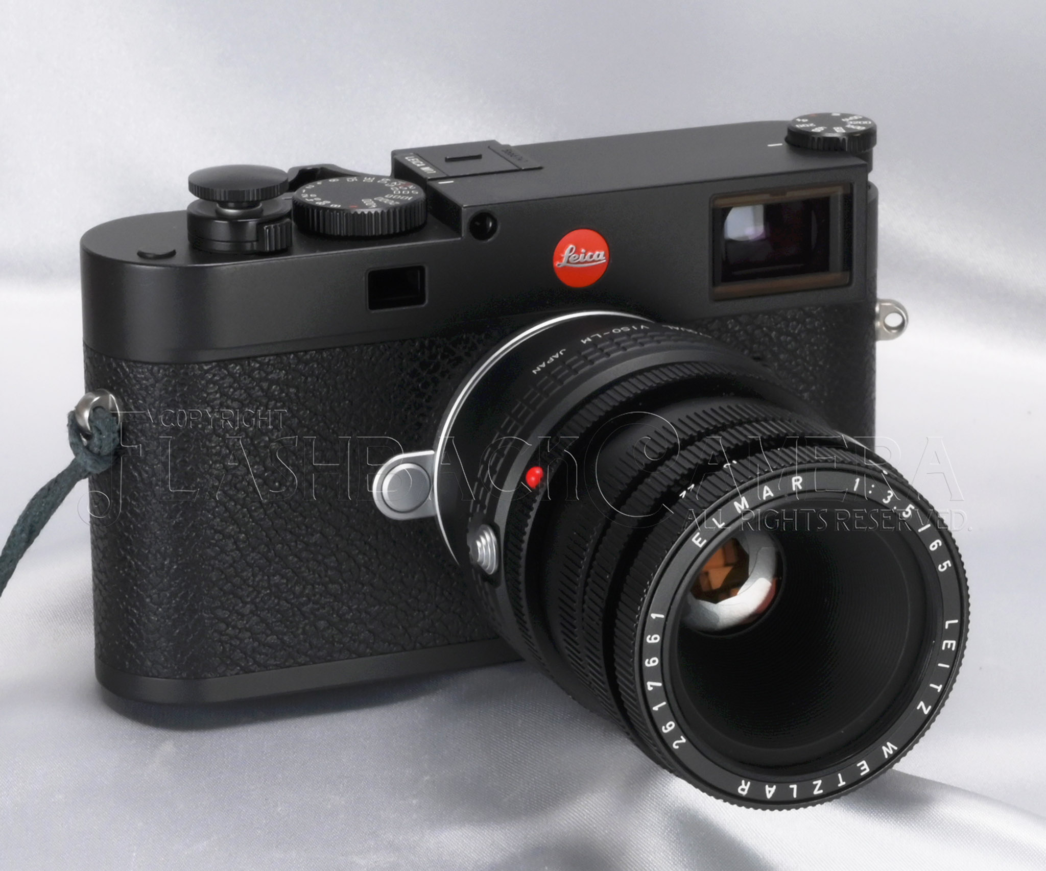 CLA'd * Leitz Elmar 65mm f3.5 + 16464 Black 2nd Visoflex f. Leica