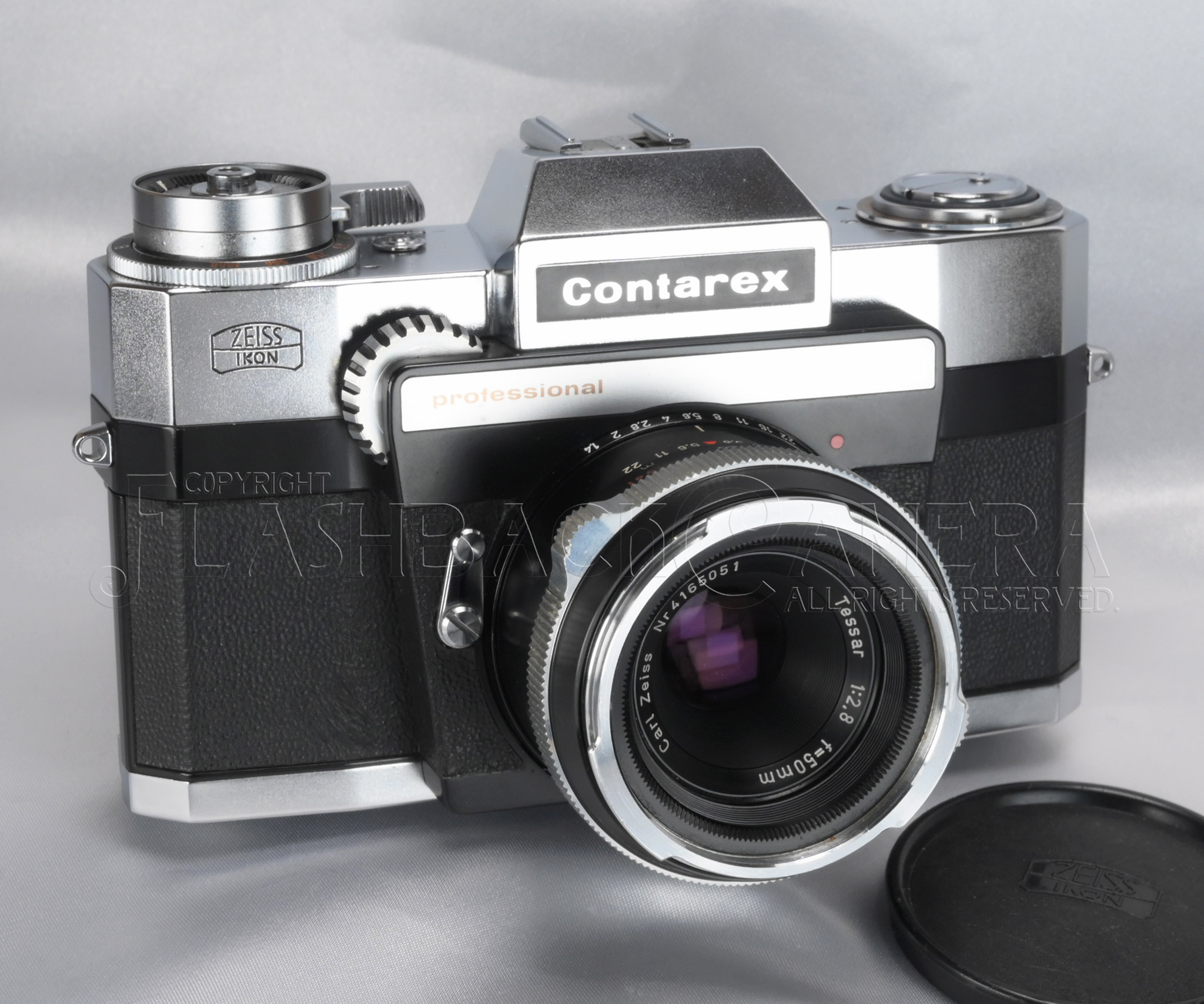 Gd Condition * Tessar 50mm f2.8 f Contarex Black Carl Zeiss