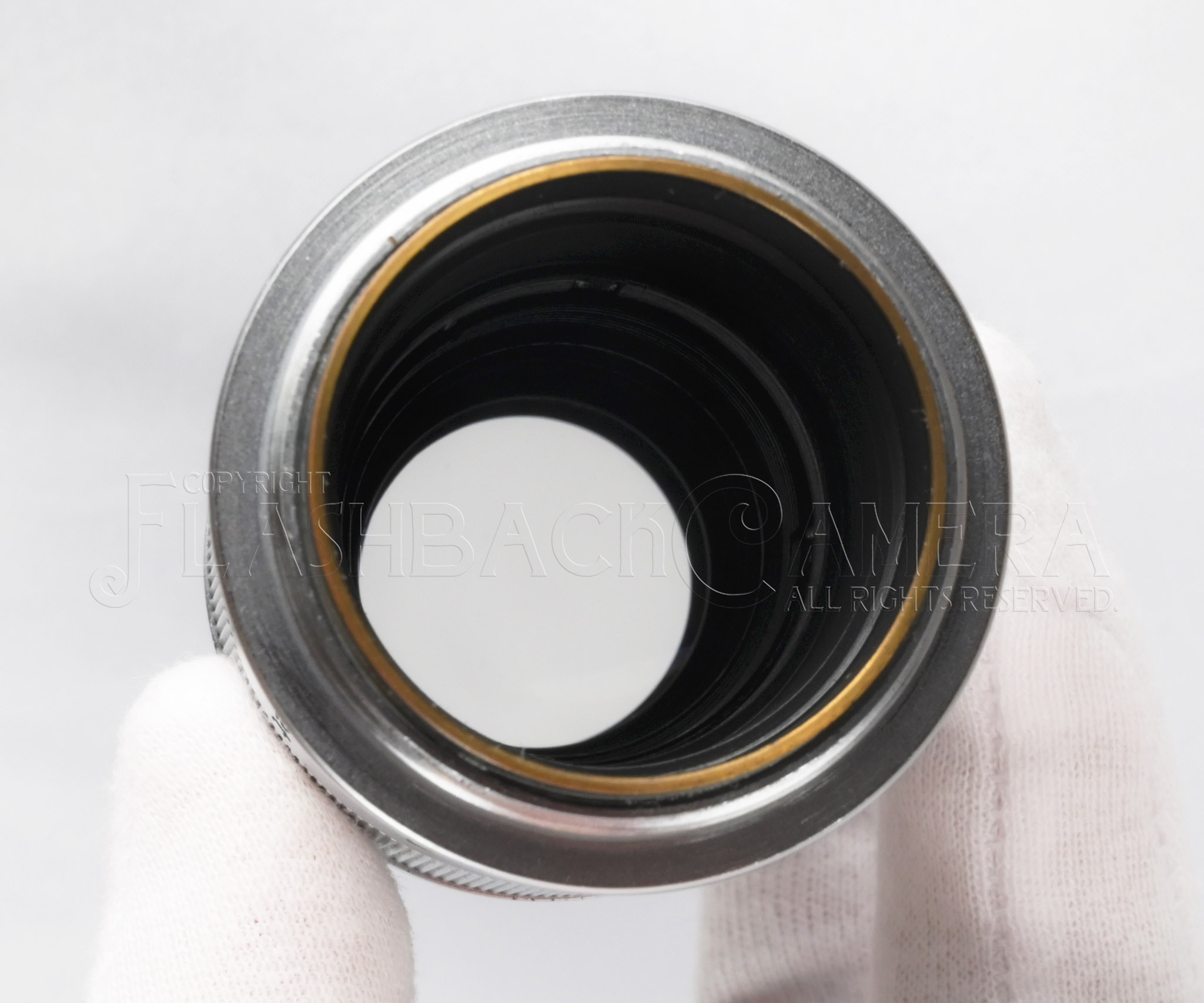 RARE * Elmar 90mm f4 ALL CHROME f. Leica LTM Beautiful Good