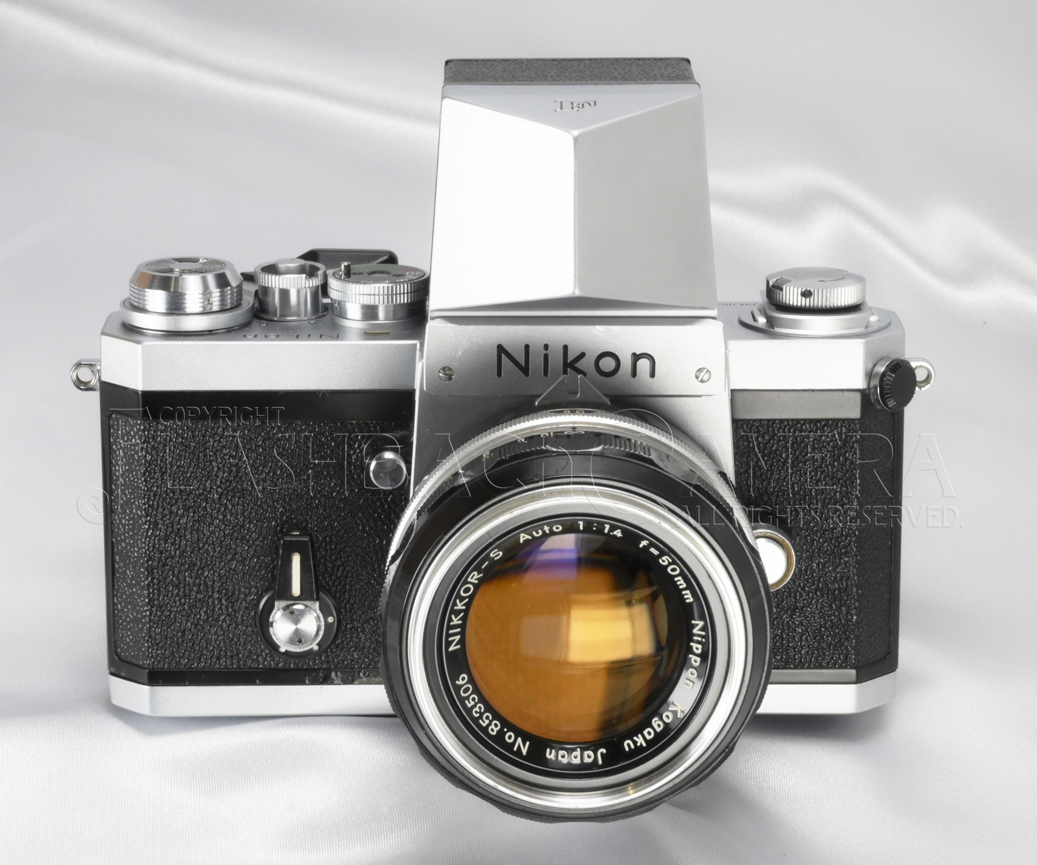 RARE * Nikon New F + Action Finder + Nikkor 50mm f1.4 * Good to