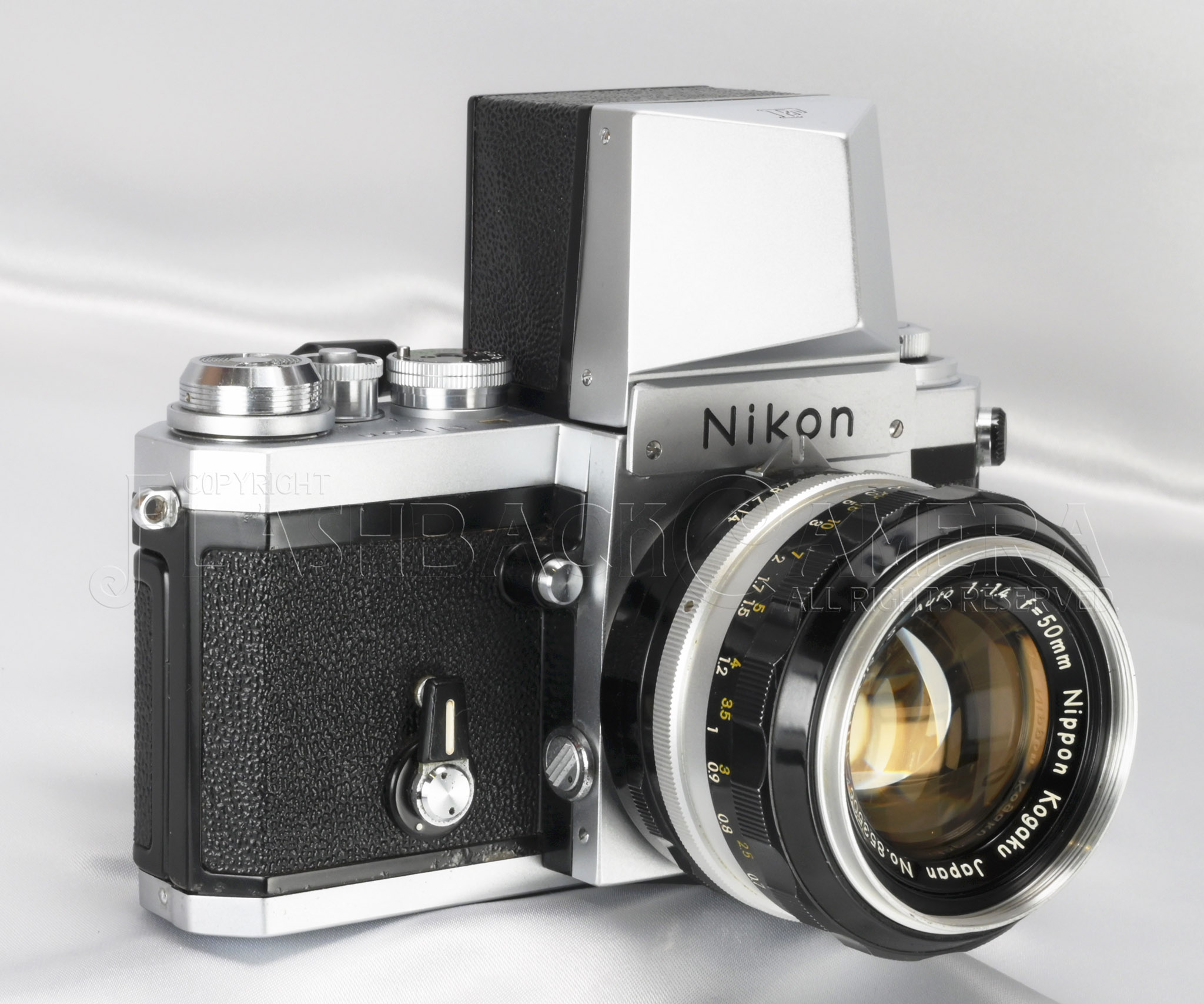 RARE * Nikon New F + Action Finder + Nikkor 50mm f1.4 * Good to